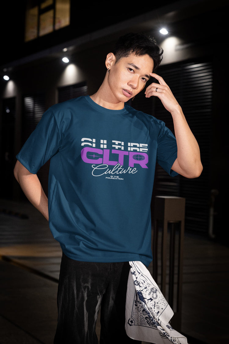 UNISEX NAVY BLUE OVERSIZED T-SHIRT 