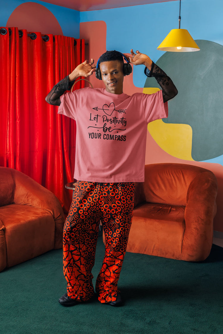 MENS DUSTY ROSE OVERSIZED ROUNDNECK T-SHIRT 