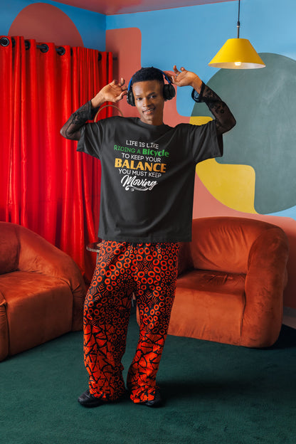 MENS BLACK OVERSIZED ROUNDNECK T-SHIRT