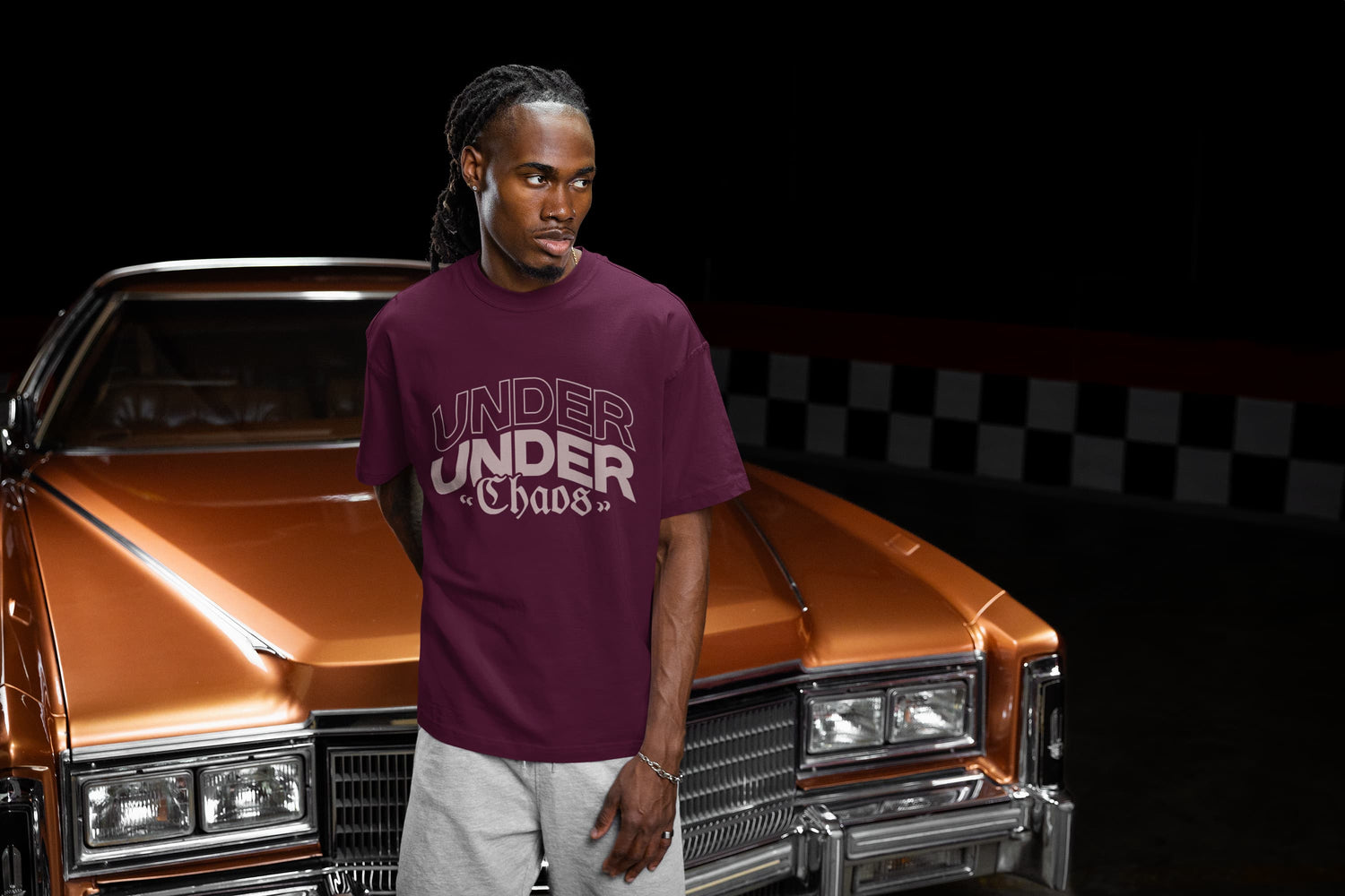 UNISEX BURGUNDY OVERSIZED T-SHIRT 