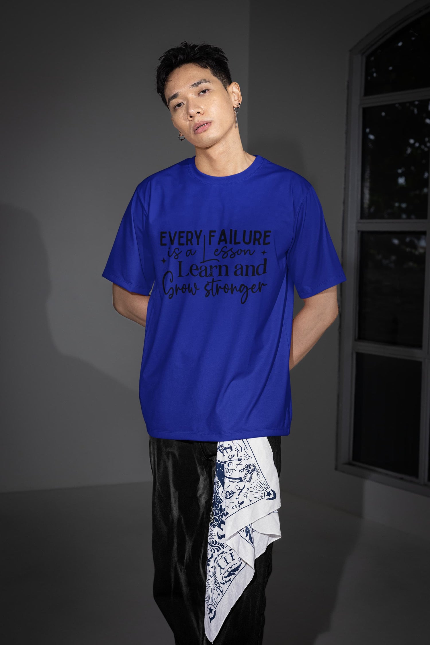 MENS ROYAL BLUE OVERSIZED T-SHIRT