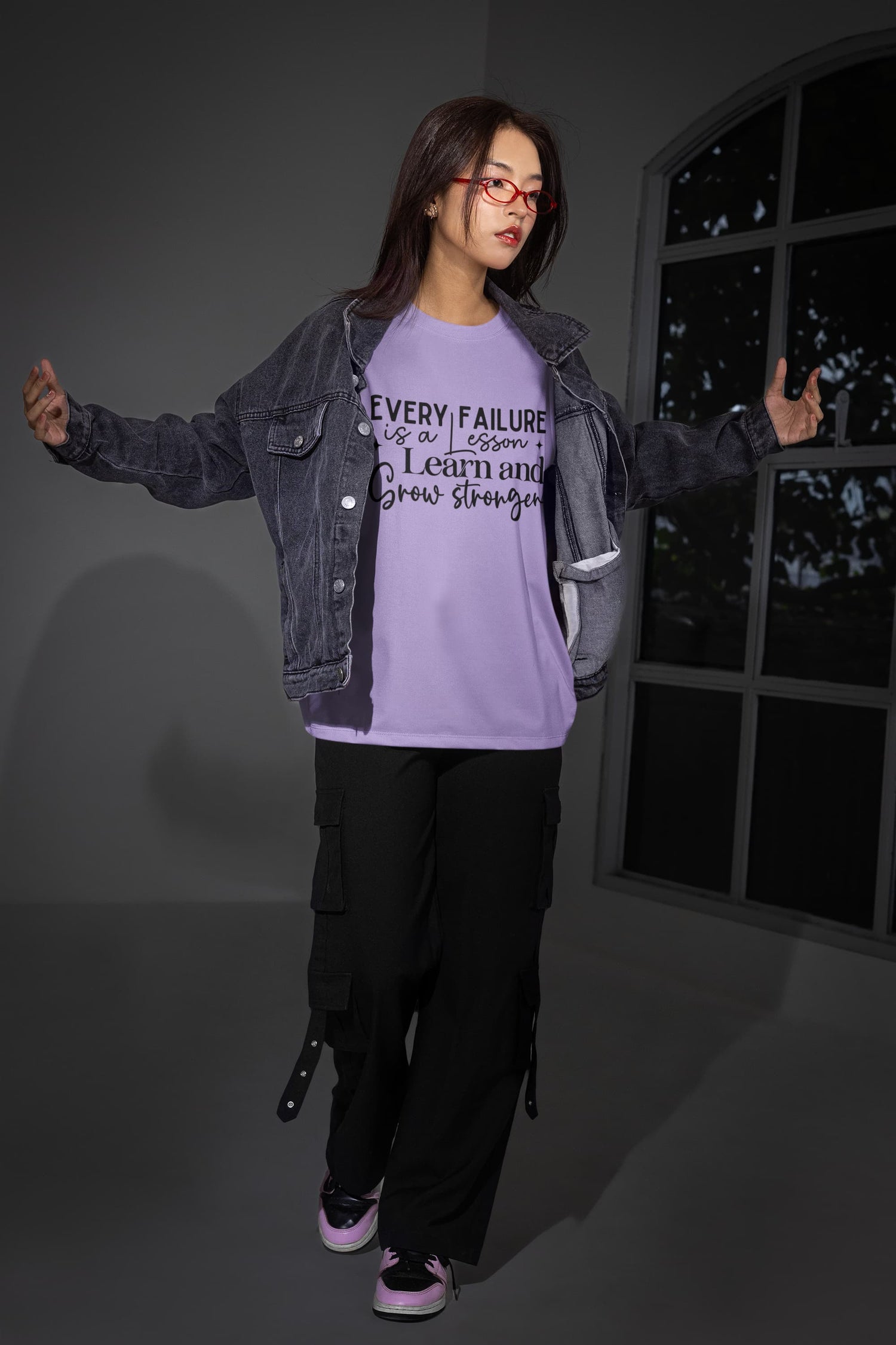 WOMENS IRIS LAVENDER OVERSIZED T-SHIRT