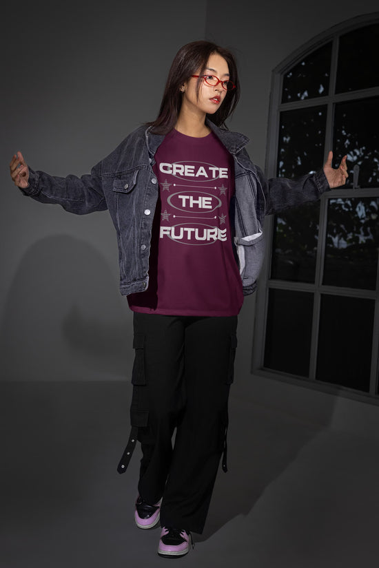 UNISEX BURGUNDY OVERSIZED T-SHIRT