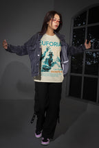 Women's Off White Oversized Round Neck T-shirts
