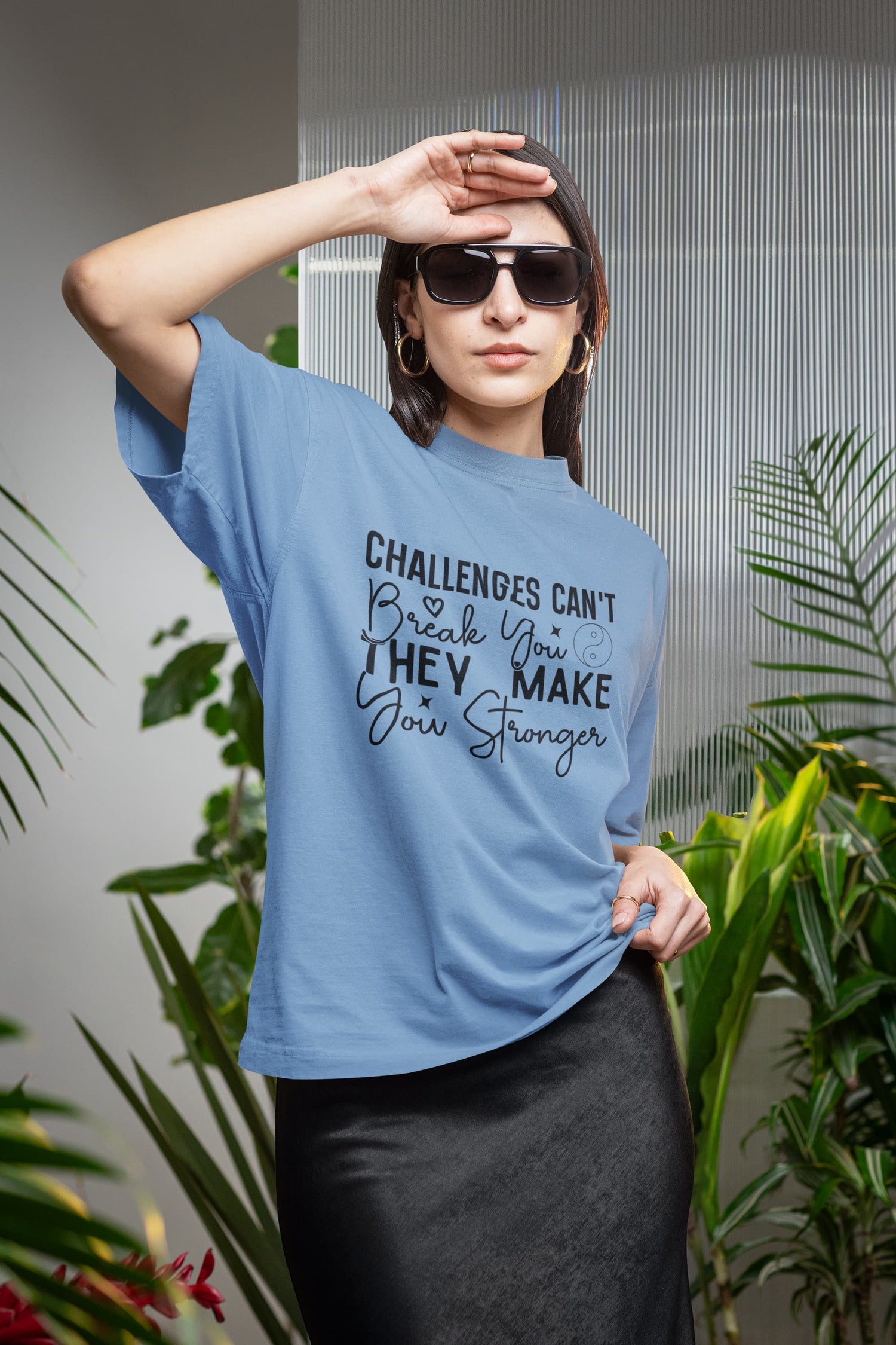 UNISEX BABY BLUE OVERSIZED T-SHIRT