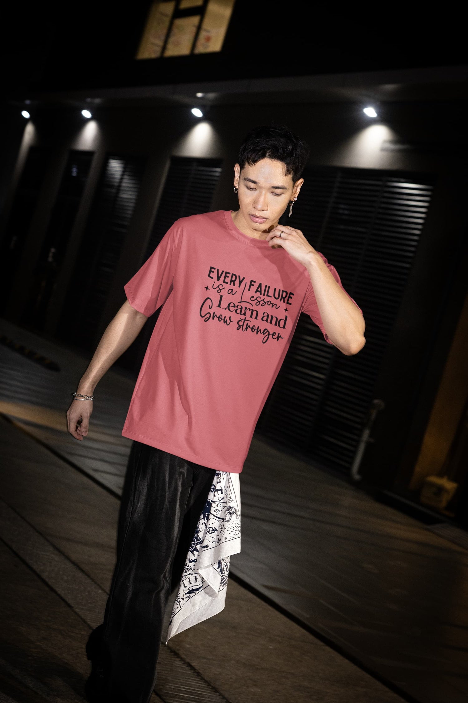 MENS DUSTY ROSE OVERSIZED T-SHIRT
