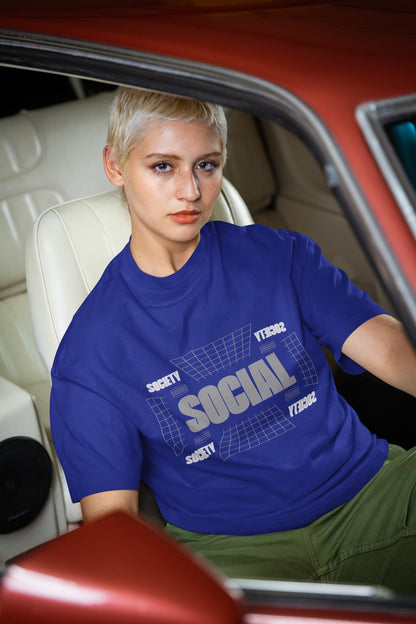 UNISEX ROYAL BLUE OVERSIZED T-SHIRT