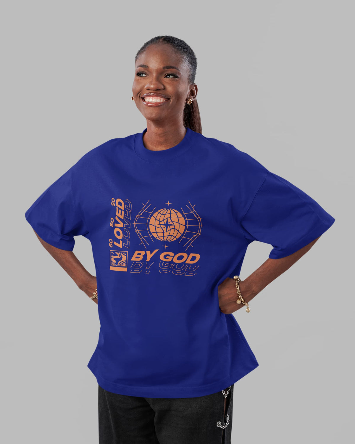 UNISEX ROYAL BLUE OVERSIZED T-SHIRT