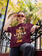Men's Burgundy Oversized Round Neck T-shirts