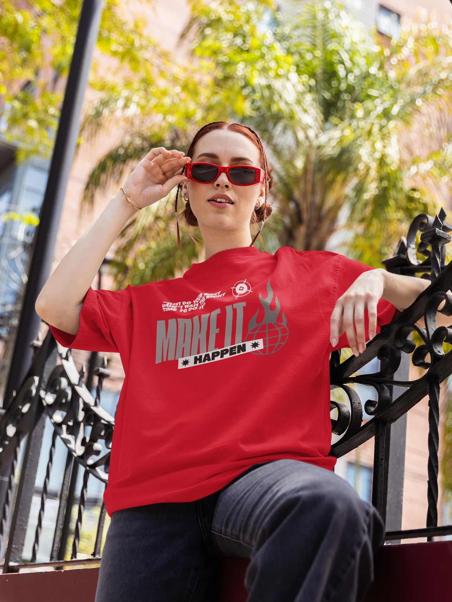 UNISEX RED OVERSIZED T-SHIRT