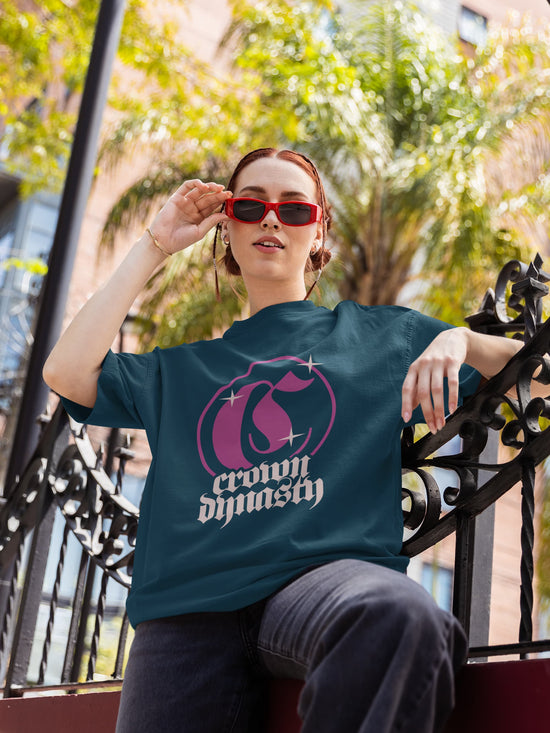 UNISEX NAVY BLUE OVERSIZED T-SHIRT 