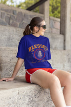 Men's Royal Blue Oversized Roundneck T-shirts