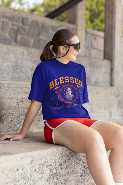 Men's Royal Blue Oversized Roundneck T-shirts