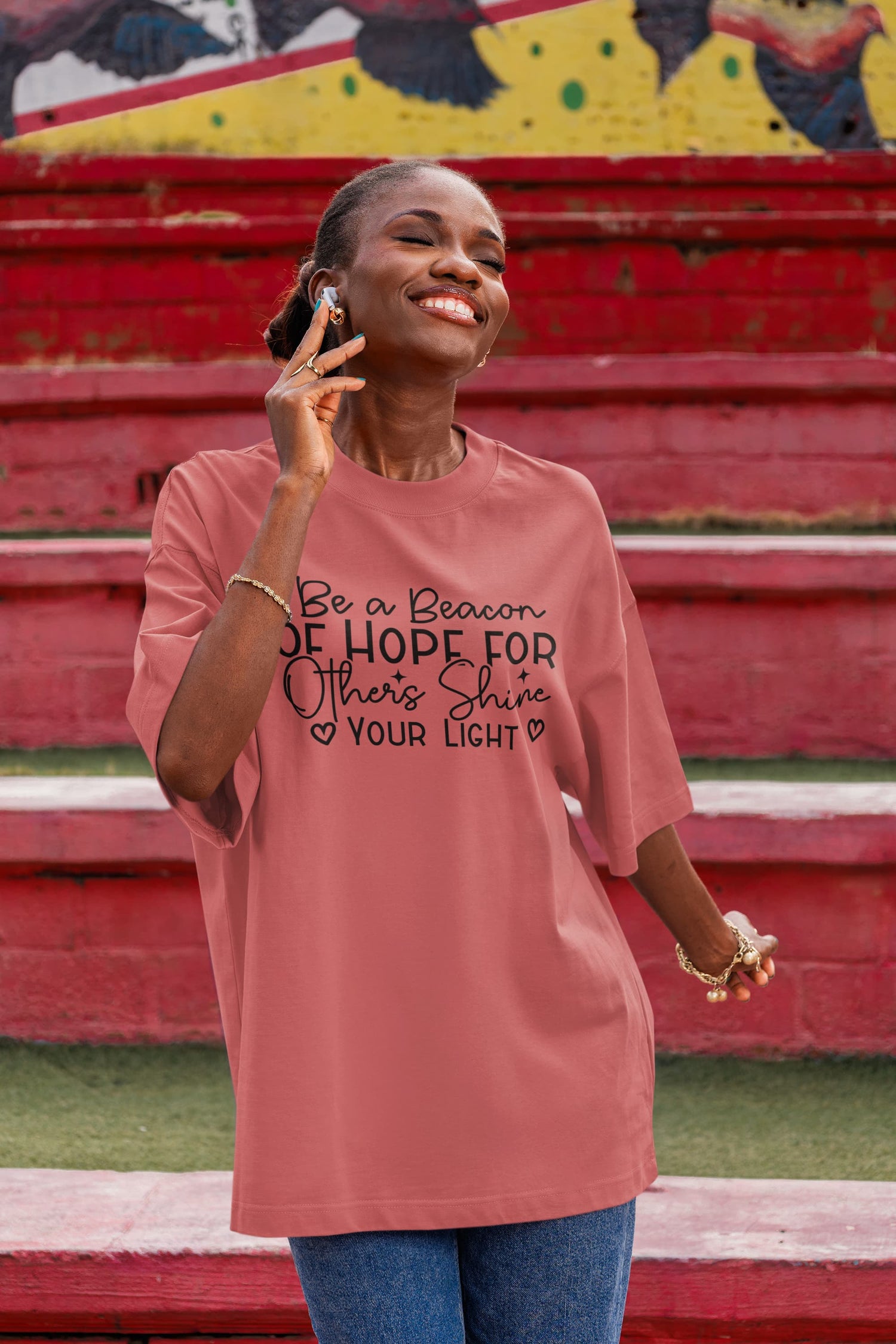 UNISEX DUSTY ROSE OVERSIZED T-SHIRT