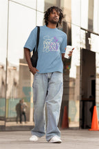 MENS BABY BLUE OVERSIZED T-SHIRT