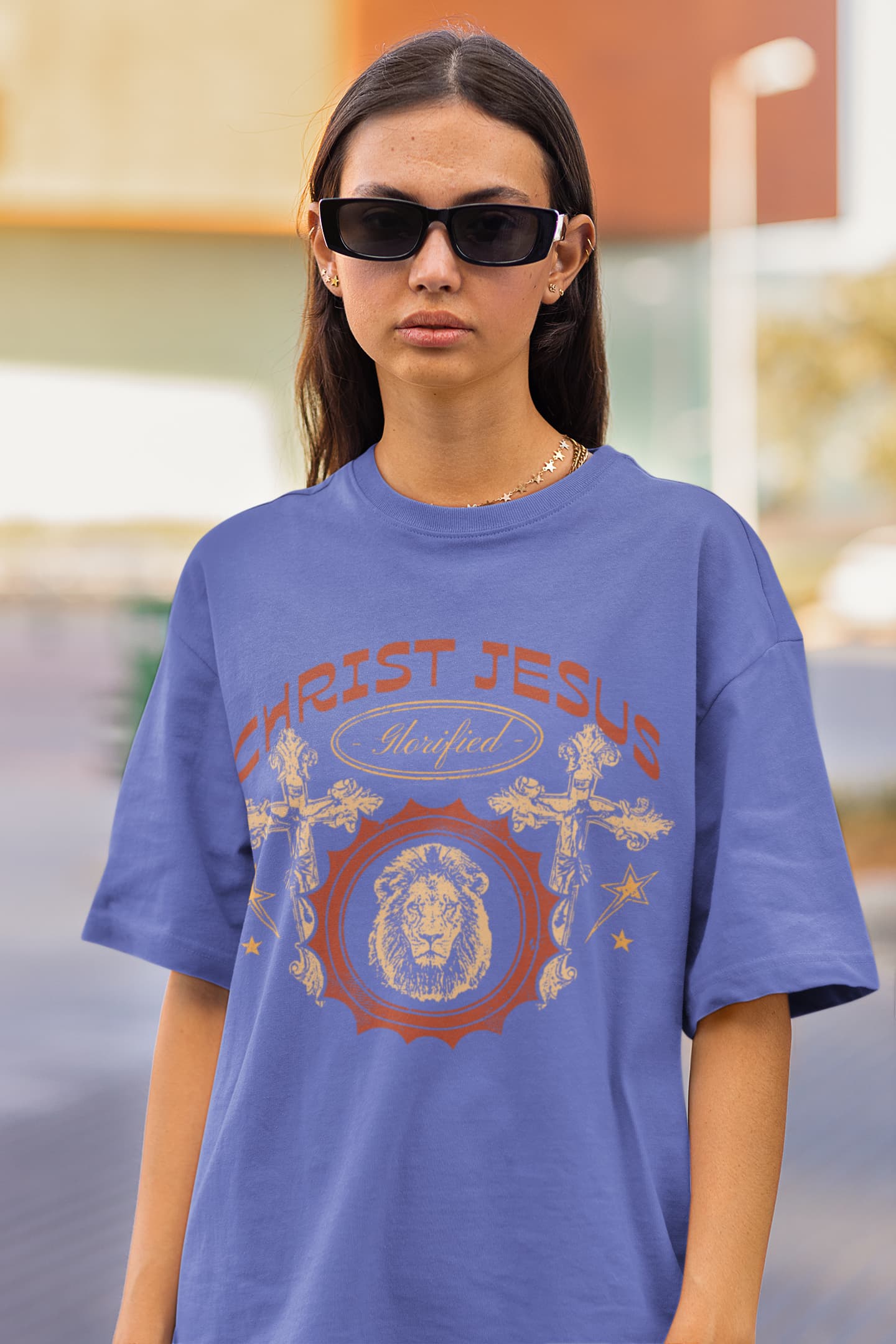 Men's Steel Grey Oversized Round Neck T-shirts