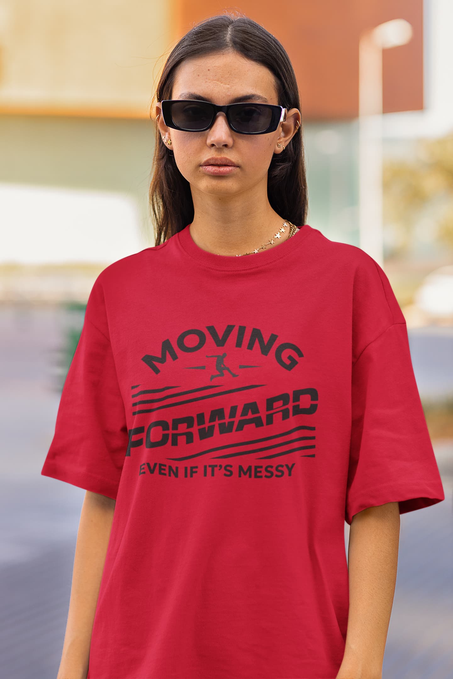 UNISEX RED OVERSIZED T-SHIRT 