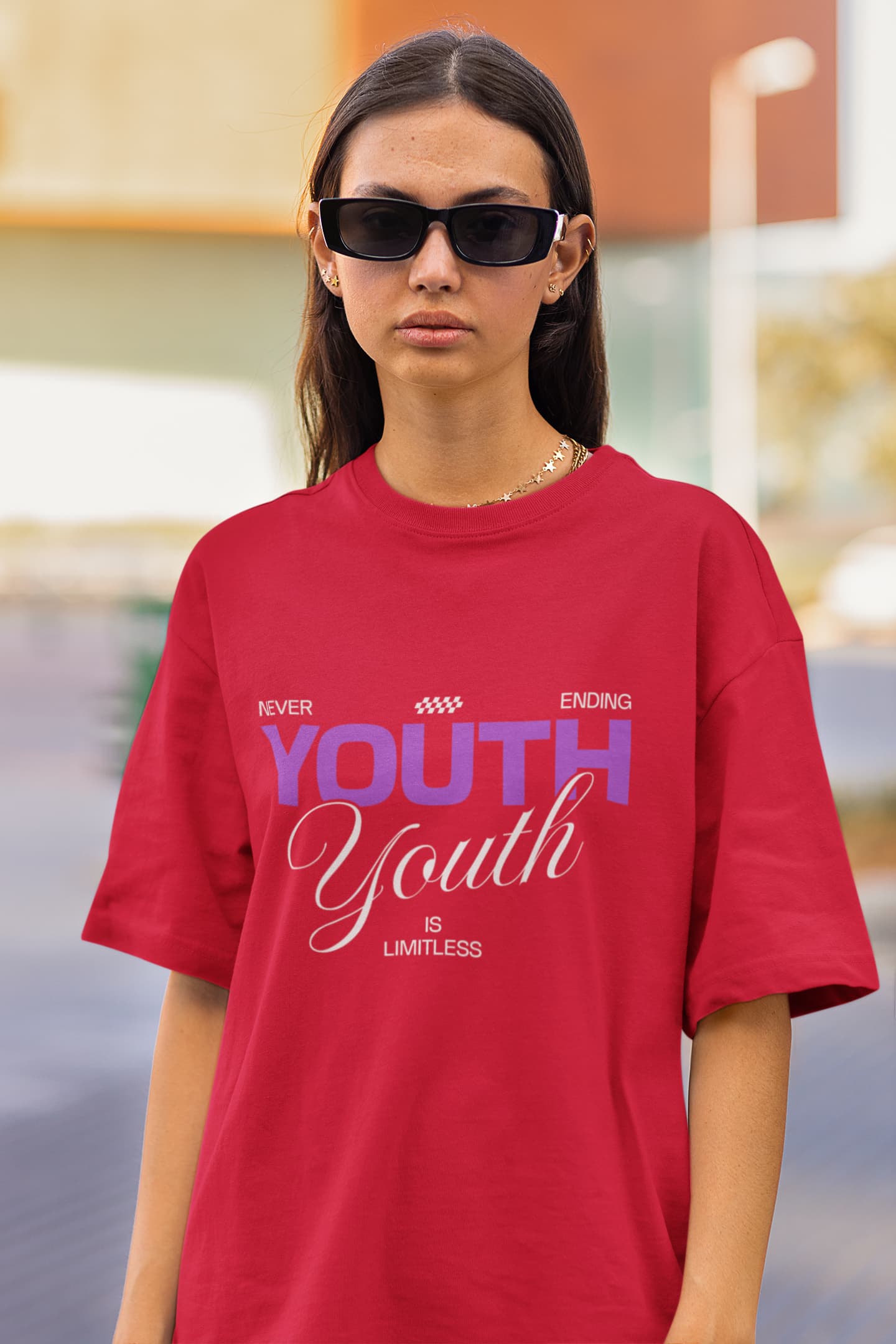 UNISEX RED OVERSIZED T-SHIRT 