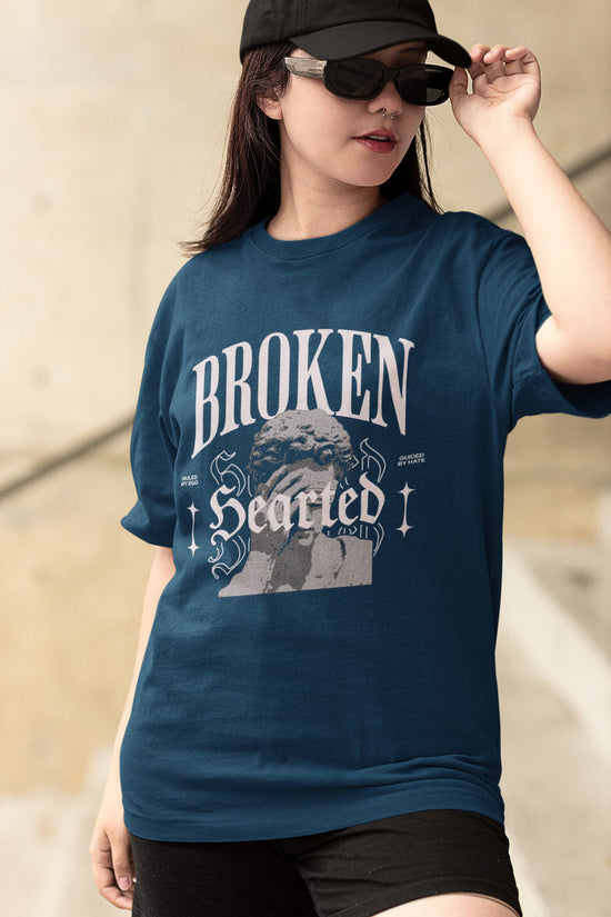 UNISEX NAVY BLUE OVERSIZED T-SHIRT 
