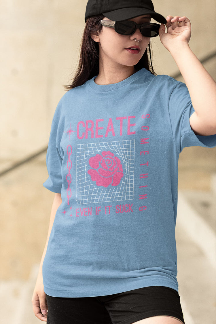 UNISEX BABY BLUE OVERSIZED T-SHIRT
