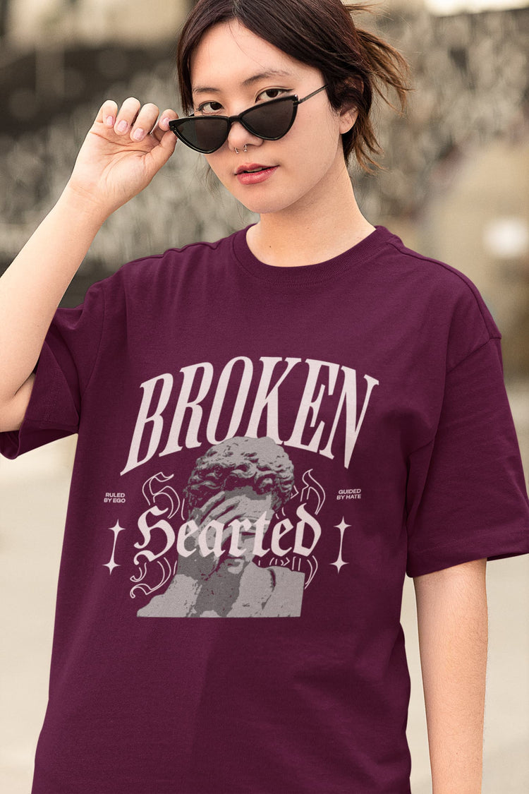 UNISEX BURGUNDY OVERSIZED T-SHIRT 
