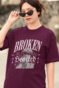 UNISEX BURGUNDY OVERSIZED T-SHIRT 