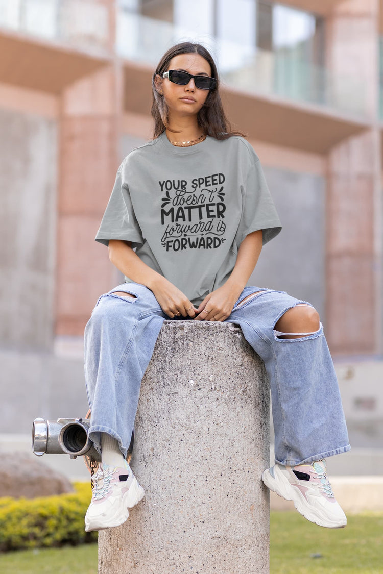 WOMENS SILVER FROST OVERSIZED T-SHIRT