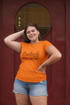 WOMENS ORANGE  ROUNDNECK T-SHIRT