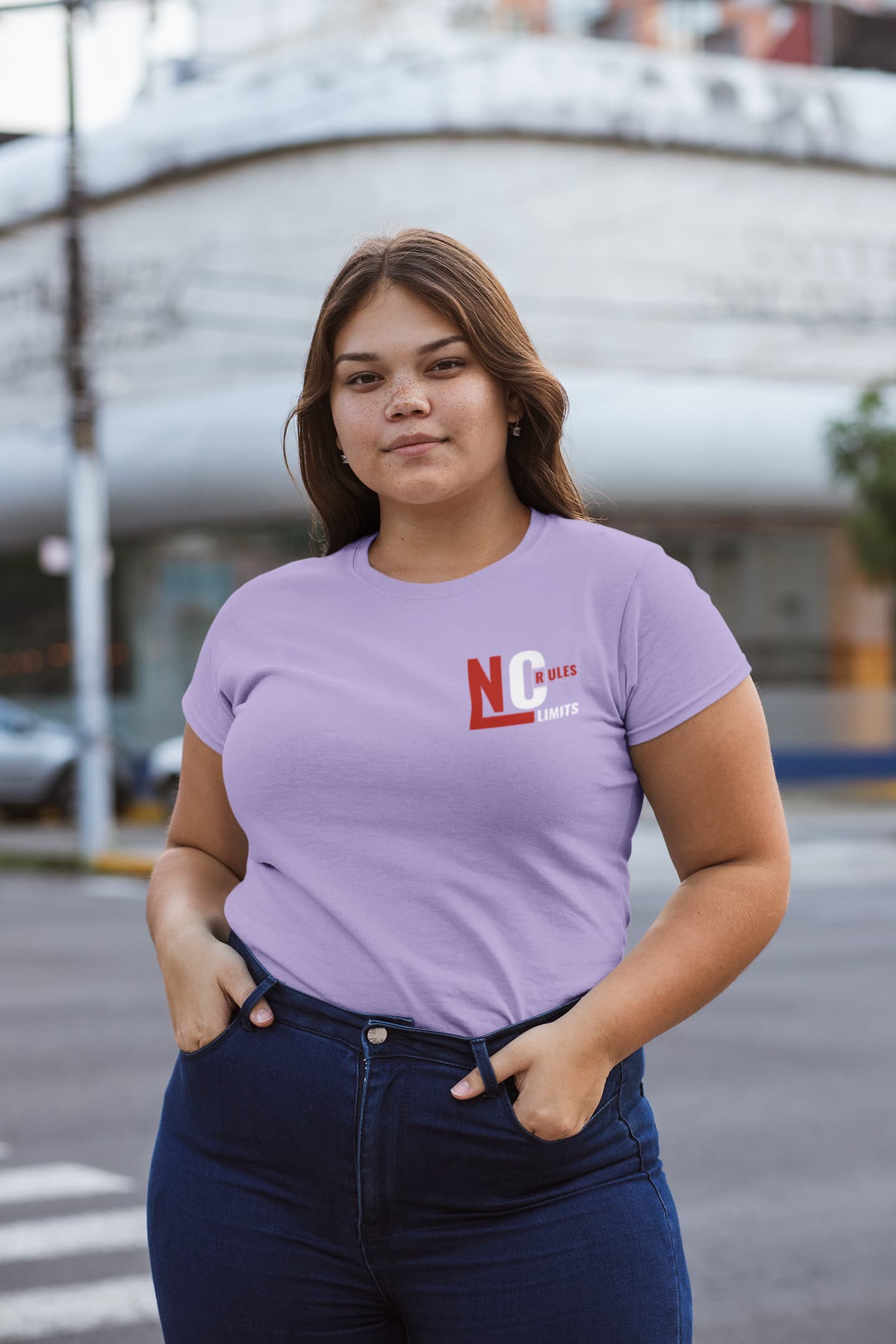 WOMEN IRIS LAVENDER ROUNDNECK T-SHIRT