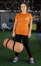 Women's Orange Round Neck T-shirts