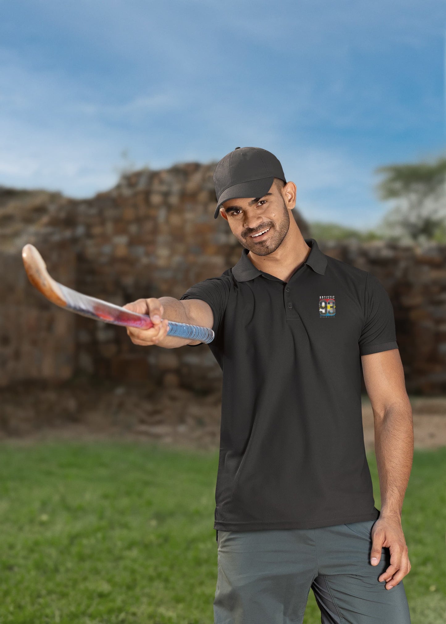 Men's Black Polo T-shirts