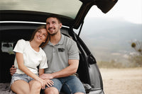 Men's Melange Grey Polo T-shirts