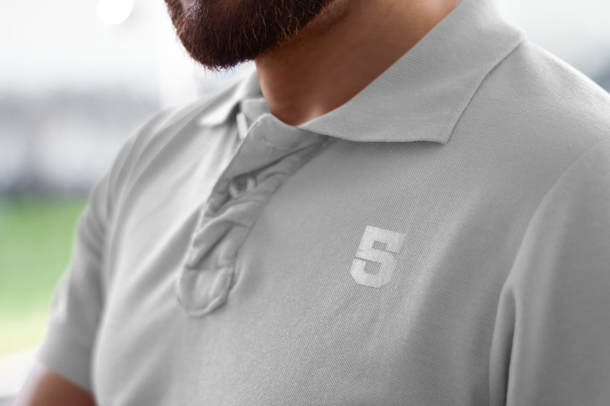 Men's Melange Grey Polo T-shirts