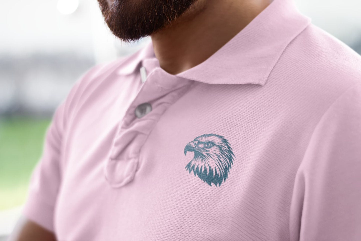 Men's Light Pink Polo T-shirts