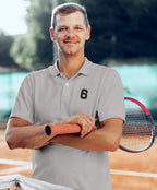 Men's Melange Grey Polo T-shirts