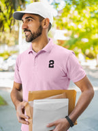 Men's Light Pink Polo T-shirts