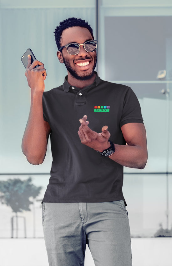 MENS BLACK POLO T-SHIRT
