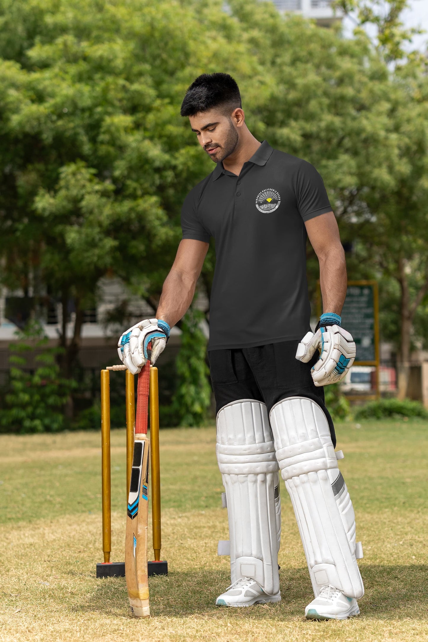 Men's Black Polo T-shirts