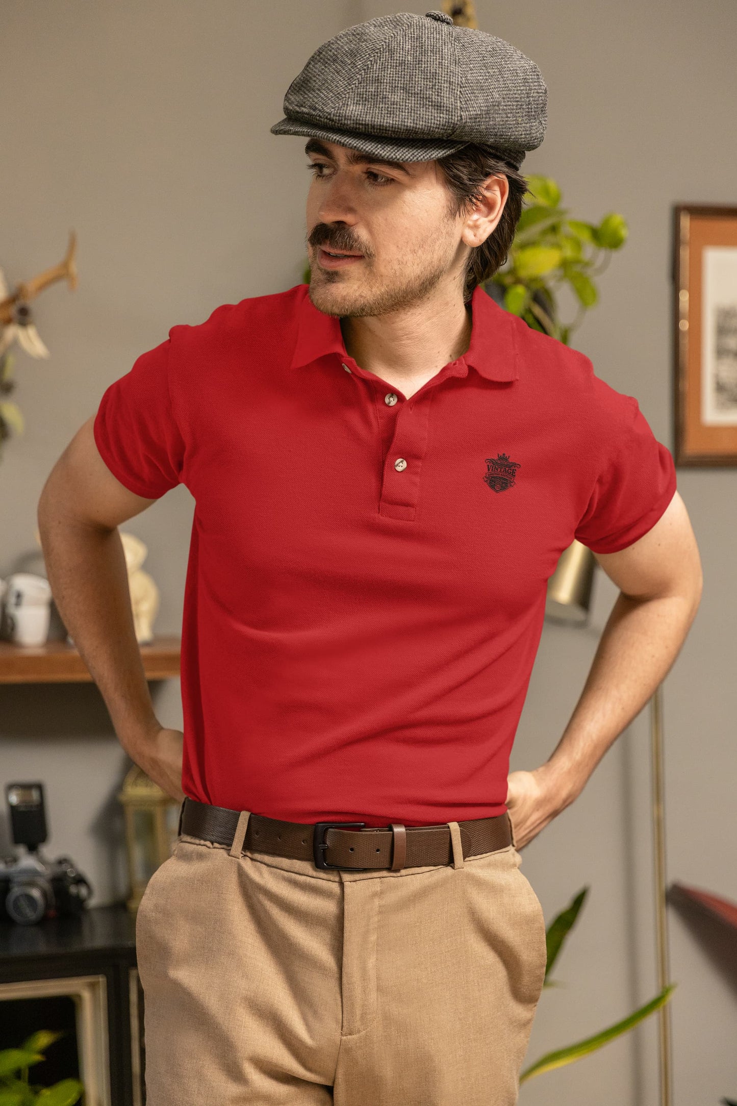 Men's Red Polo T-shirts