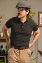 Men's Black Polo T-shirts