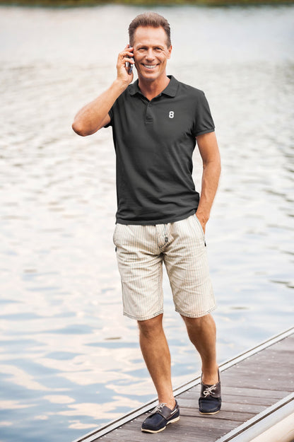 Men's Black Polo T-shirts