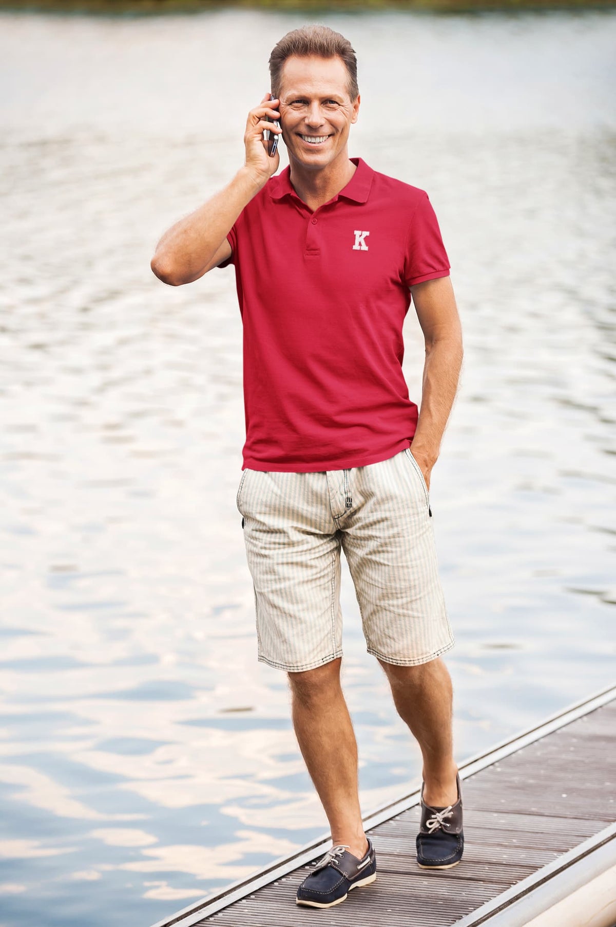 Men's Red Polo T-shirts