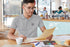 MENS MELANGE GREY POLO T-SHIRT