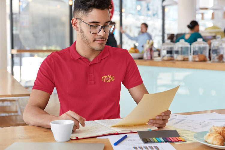 MENS RED POLO T-SHIRT