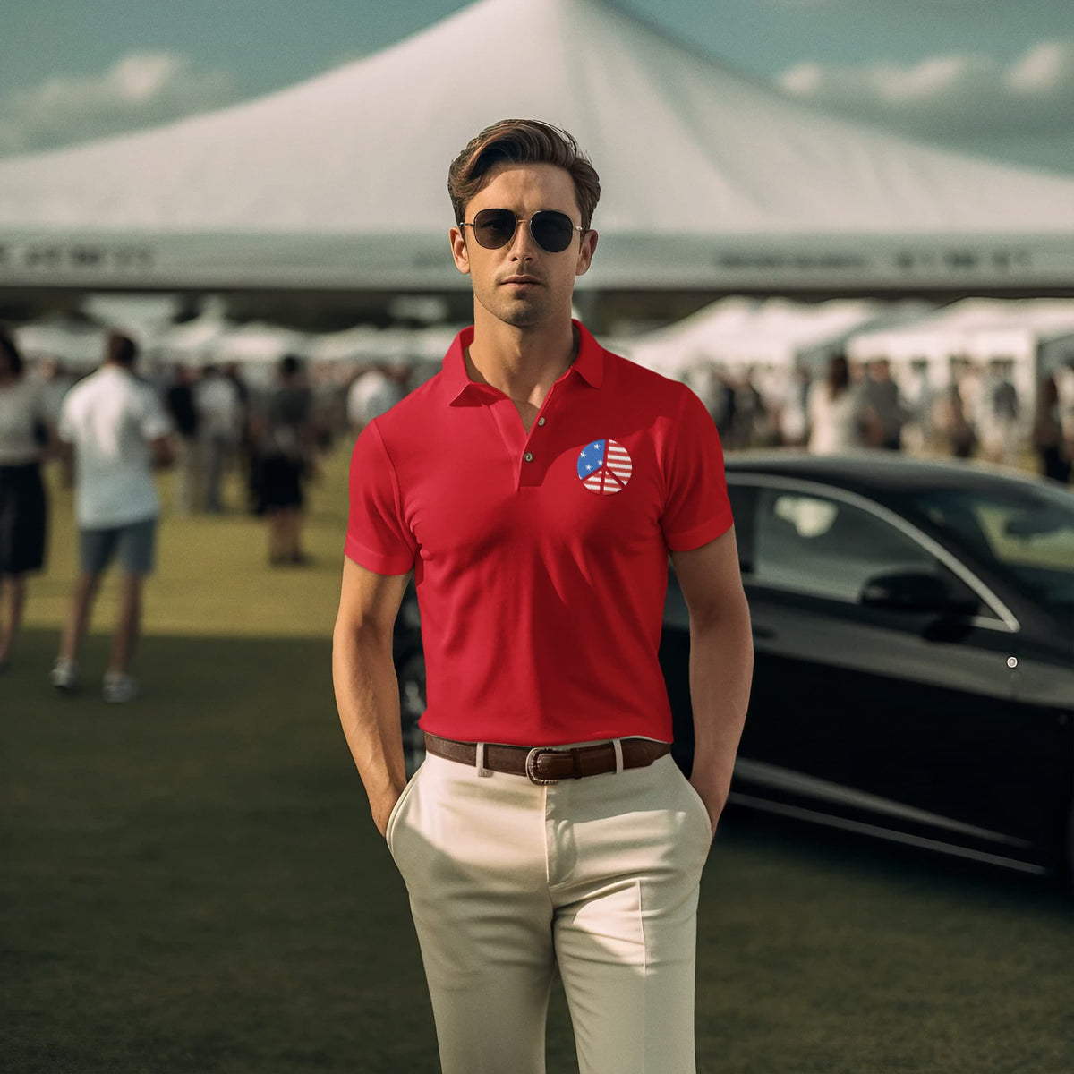Men's Red Polo T-shirts
