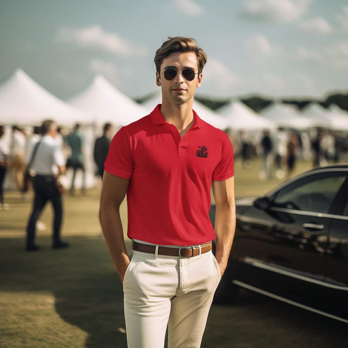 Men's Red Polo T-shirts