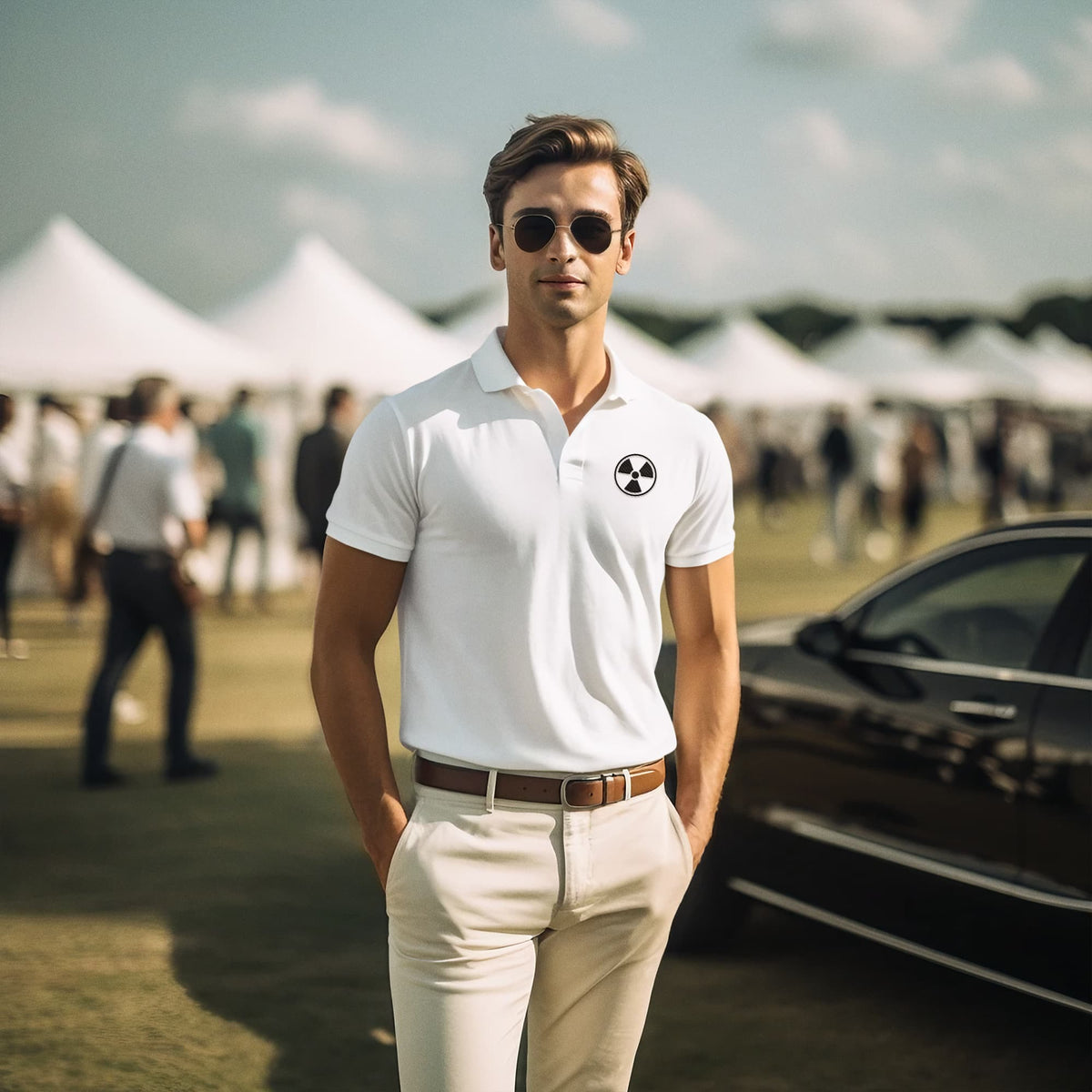 Men's White Polo T-shirts