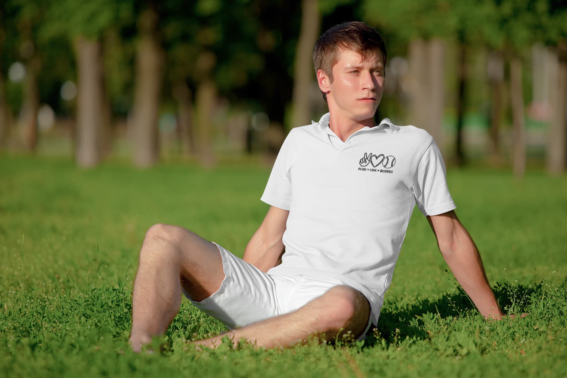 Men's White Polo T-shirts