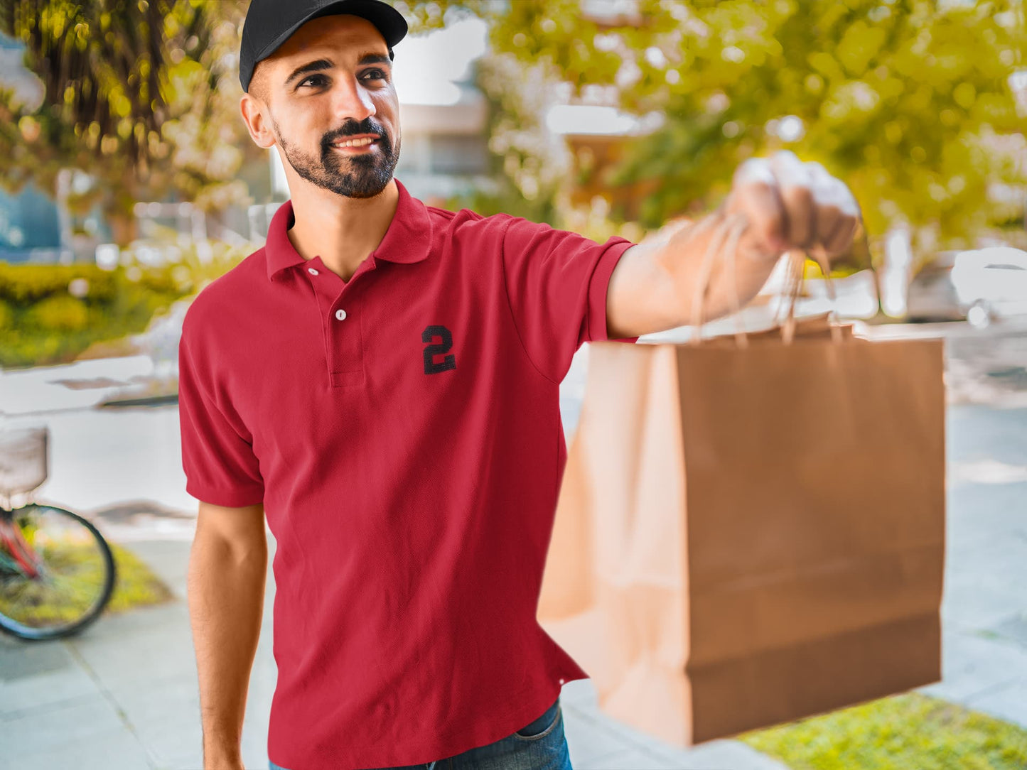 Men's Red Polo T-shirts