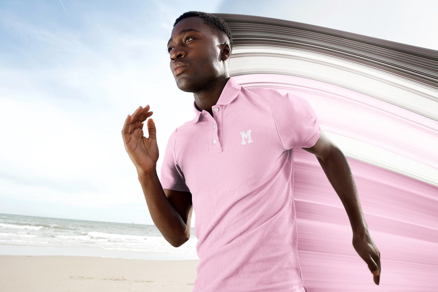 Men's Light Pink Polo T-shirts
